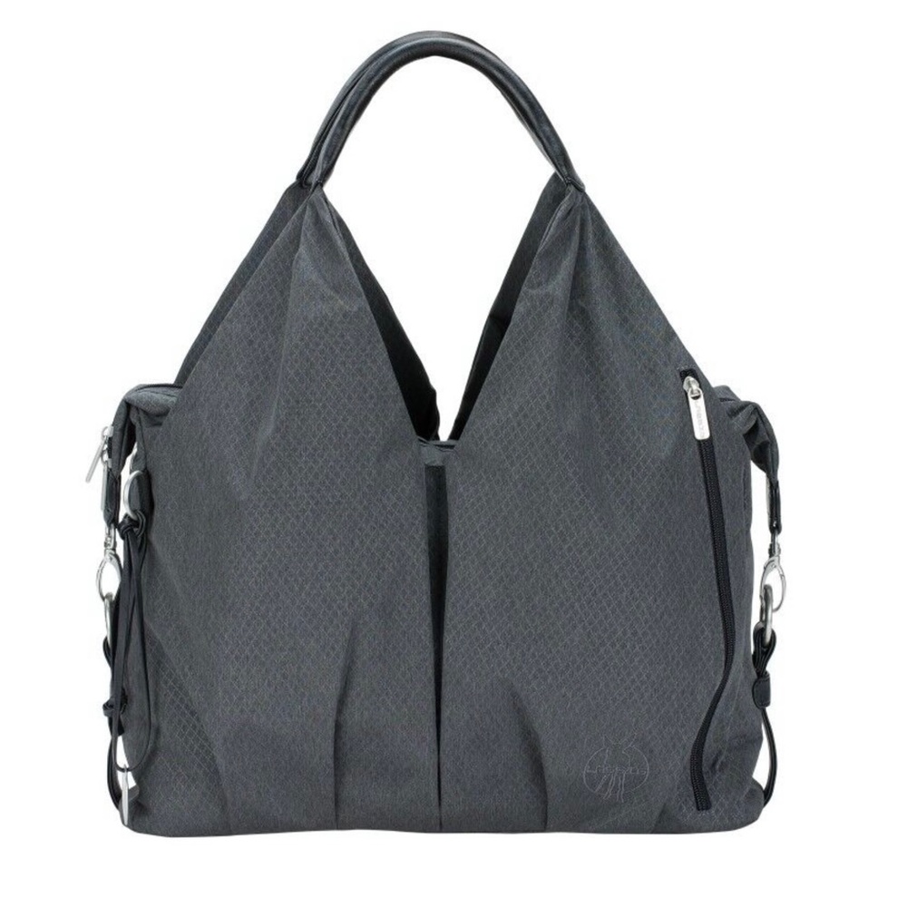 NEW - LASSIG Women's Green Label Neckline Diaper Bag Spin Dye, Black Melange